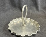 Vintage Aluminum Snack Tray With Handle - £4.66 GBP