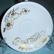 Wedgwood Plato Gold Floral Tea Saucer 6&quot; Elysian Made in England New - $11.90
