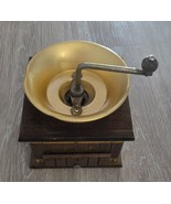 Vintage Japanese Made Wood and Brass Metal Coffee Grinder Mill - $475.17 MXN