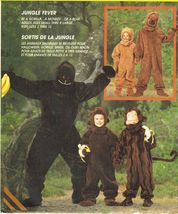 Adult Jungle Fever Animal Gorilla Monkey Bear Halloween Costume Pattern XL 42-44 - £11.24 GBP