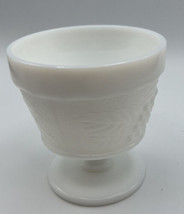 Drinking Glasses 1 Pudding Cup  Milk Glass Grape Indiana Co. 1940s  4 x 4&quot; - £5.84 GBP