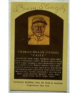 Casey Stengel (d. 1975) Autographed Signed Vintage Hall of Fame Plaque P... - $150.00
