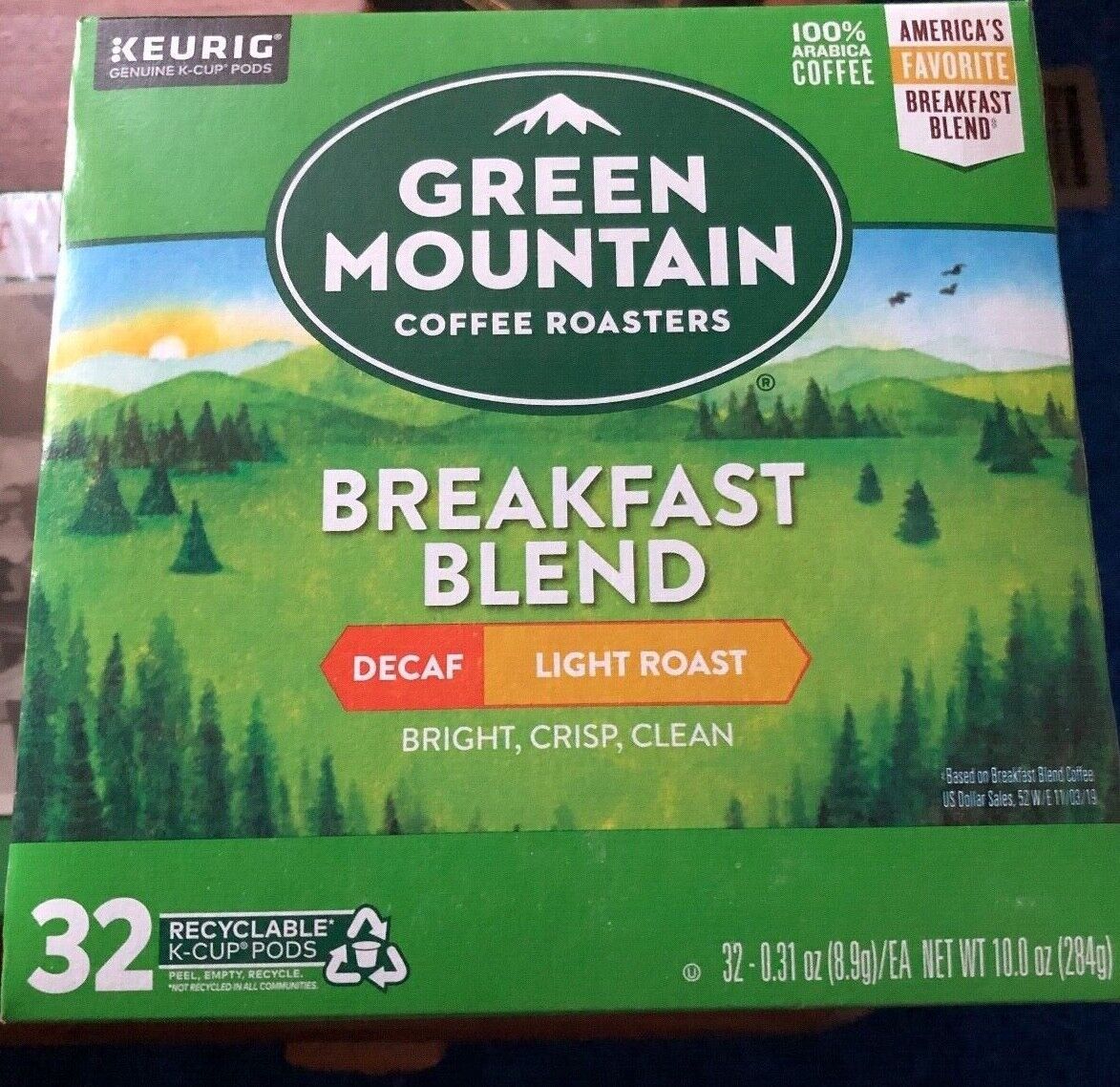 GREEN MOUNTAIN COFFEE ROASTERS DECAF BREAKFAST BLEND KCUPS 32CT - $21.99