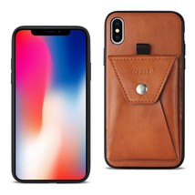 [Pack Of 2] Reiko iPhone X/iPhone XS Durable Leather Protective Case With Bac... - £21.83 GBP