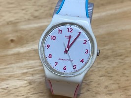 Swatch 2018 GW187D White X You Men Plastic Swiss Analog Quartz Watch~New Battery - £37.01 GBP