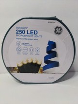 GE StayBright 250-Count 51.8-ft White Micro LED Christmas String Lights NEW - £29.07 GBP