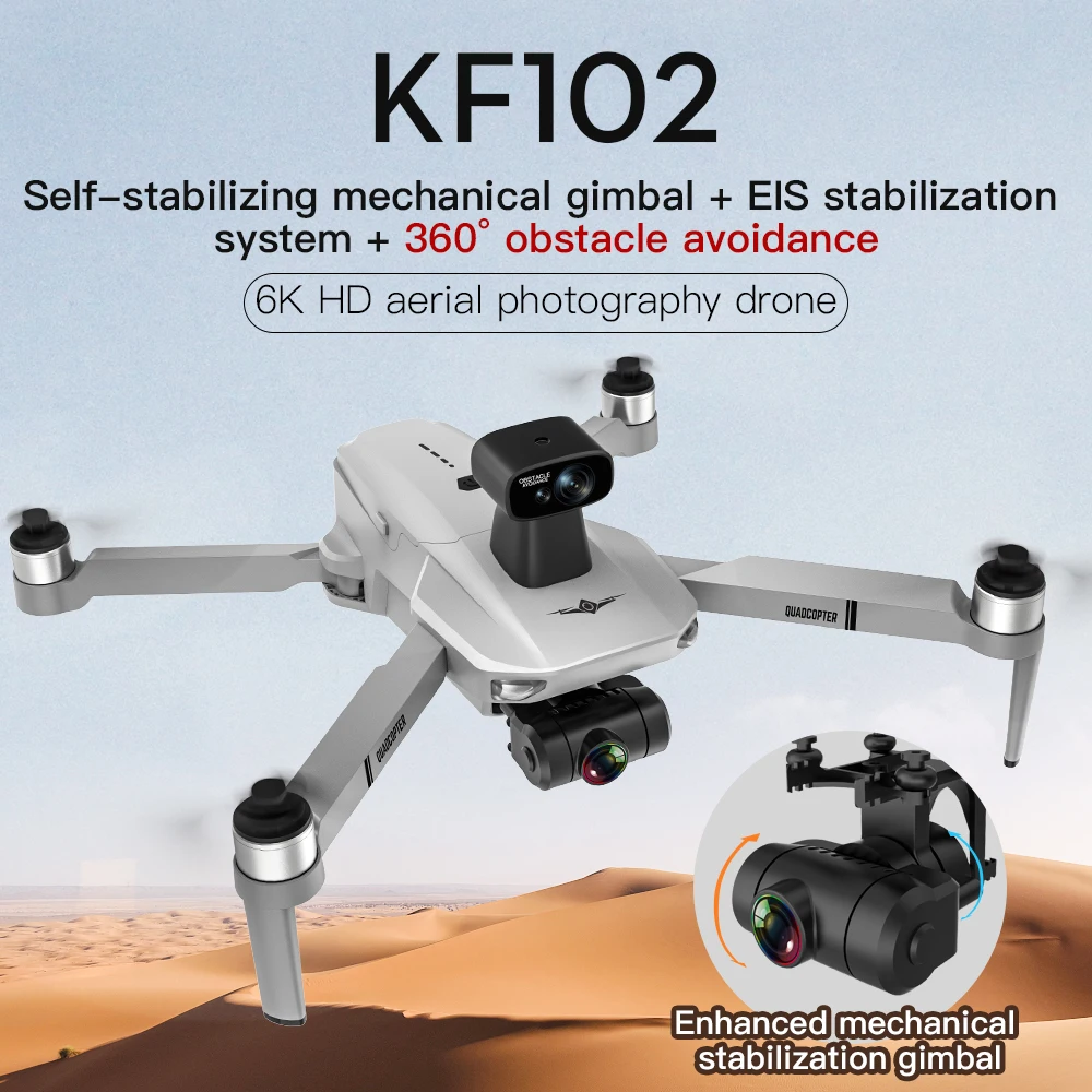 KF120 MAX With 2-Axis Gimbal 4K HD Camera Obstacle Avoidance Brushless Motor GPS - £164.07 GBP+