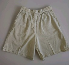 Vtg Banana Republic Safari Shorts Womens 6 Pleated High Waist Cotton Chi... - $66.70 CAD