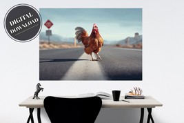PRINTABLE wall art, Why Did the Chicken cross the Road?, Landscape | Dow... - £2.77 GBP
