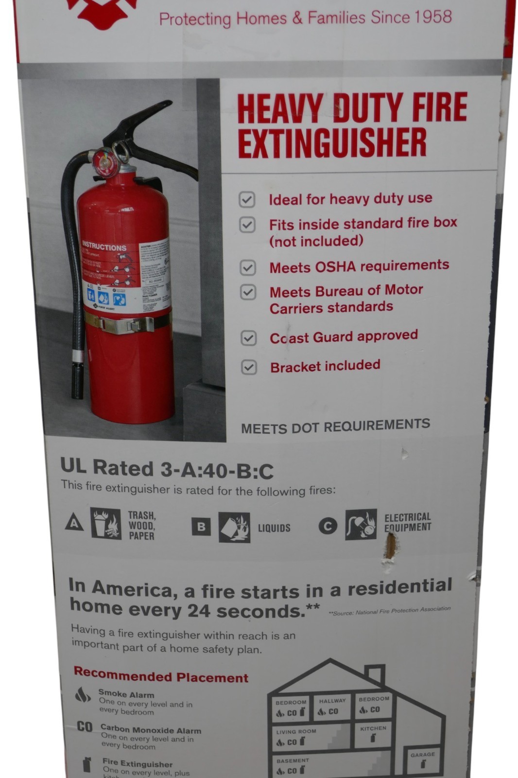 First Alert Heavy Duty Home/Commercial Fire Extinguisher SEALED Item image 4