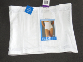 FLEXEES Size 2XL White Instant Slimmer Firm Comfort Controlwear Girdle - £23.56 GBP