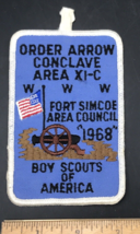 Boy Scouts OA Conclave Area XI-C Fort Simcoe Council 1968 Patch 3&quot; x 4.5... - $36.30