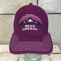 Bend Oregon Hat Unisex Snapback Plum Purple Mountain Logo Travel Ball Cap - $14.84