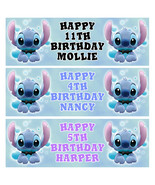 DISNEY STITCH Personalised Birthday Banner - Birthday Party Banner - 1x3... - €4,19 EUR