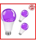 Glow-in-the-Dark 12W Black Light Bulb - 3 Pack LED for Ultimate Party Ex... - $480.09 MXN