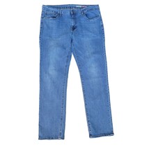 IZOD Straigh Fit Comfort Stretch Men Size 38x34 Blue Jean Mid Rise - £14.73 GBP