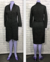 Scarlett Vintage Black Size 5/6 Womens Midi Cotton Blend Button Dress Union Made - £18.23 GBP