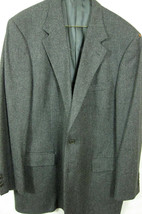 GORGEOUS Brooks Brothers Gray Herringbone Made in Italy Wool Sport Coat 44L - £47.77 GBP