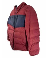 Lands End Mens XL Burgundy Down Insulated Puffer Zip Close Hooded Parka - $38.61