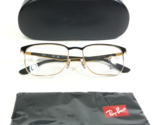Ray-Ban Eyeglasses Frames RB6363 2890 Black Gold Square Full Rim 54-18-145 - $128.69