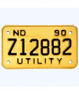 1990 United States North Dakota Utility Special License Plate Z12882 - $20.35 CAD