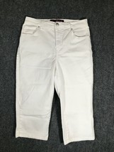 Gloria Vanderbilt Denim Capri Pants Womens 6 Mid Rise Stretch White Regu... - $14.26