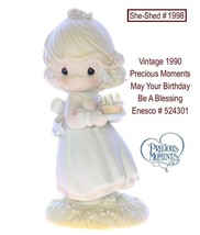 Precious Moments May Your Birthday Be A Blessing 1990 Vintage - £10.12 GBP