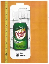 Coke Chameleon Size Canada Dry Ginger Ale 12 oz CAN Soda Machine Flavor Strip - £2.39 GBP