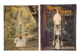 Rare Vintage 1970&#39;s Macrame Elegance I &amp; II Decor Instruction Pattern Booklets - £26.37 GBP