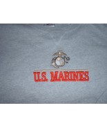 USMC US Marine Corps XX Lg gray sweatshirt (no hood/pockets) ebroidered ... - $47.54 CAD