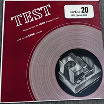 Cook Laboratories White Noise Wide Band Thermal  Test Record 10” LP Series 20 - £20.04 GBP