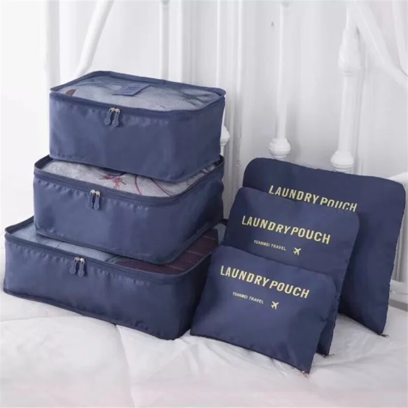 Sporting 6Pcs/set Travel Bags Sets Waterproof Packing Cubes Portable Clothing So - £28.21 GBP