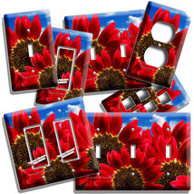 Red Sunflowers Flowers Light Switch Outlet Wall Plates Floral Room Kitchen Decor - £10.62 GBP+