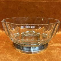 Vtg Godinger 10 Sided Crystal Serving Bowl With Silver Plated Base 1960s Italy - £23.96 GBP