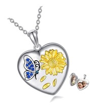 Heart Locket That Hold 2 Pictures Sterling Silver Forever in - £157.41 GBP