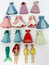 Disney Princess Rubber Clothes Dresses Doll Lot Ariel Favorite Moments P... - $24.99
