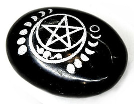 Tourmailne Pentagram &amp; Moon palm stone                                  ... - $1,141.08 MXN