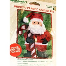 Christmas Needlepoint Kit Santa Vintage Switch Plate Cover Plastic Canva... - £13.15 GBP