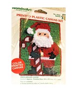 Christmas Needlepoint Kit Santa Vintage Switch Plate Cover Plastic Canva... - £13.22 GBP