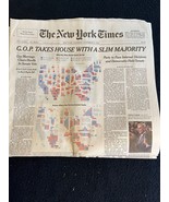 New York Times Nov 17, 2022 GOP Takes House with a Slim Majority - $10.88 CAD