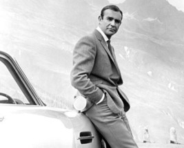 Sean Connery as Bond leaning on Aston in mountains Goldfinger Poster 4x6 photo i - £4.68 GBP