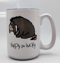 Vtg Walt Disney World Eeyore Donkey  "Happy Go Lucky" Mug Winnie the Pooh - $11.26