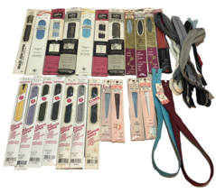 Zippers Lot of 32 Metal Sewing Mixed Talon J&amp;P Clarks Assorted Colors Si... - $19.76