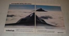 1991 Lockheed F-117 Stealth Fighter Ad - It was impossible - £14.44 GBP
