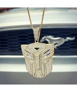 2.50 Ct Mens Womens Ice 10K Yellow Gold Over Transformer Diamond Pendant... - £142.43 GBP