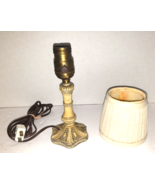 Table Lamp Boudoir Dresser Cast Metal Antique 1906-1916 Fat Boy Socket, ... - $27.41 CAD
