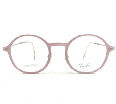Ray-Ban Eyeglasses Frames RB 7087 5639 Pink Silver Round LightRay 48-21-140 - £53.89 GBP