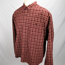 Eddie Bauer Mens Long Sleeve Heavy Cotton Button Shirt 3XL Plaid Outdoor Apparel - £18.13 GBP