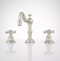 New Brushed Nickel Barbour Widespread Bathroom Faucet by Signature Hardware - £203.94 GBP