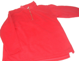 Vtg Sweatshirt USA OLYMPIC Red 1/4 Zip Unisex Olympics side pockets L classic - £15.78 GBP